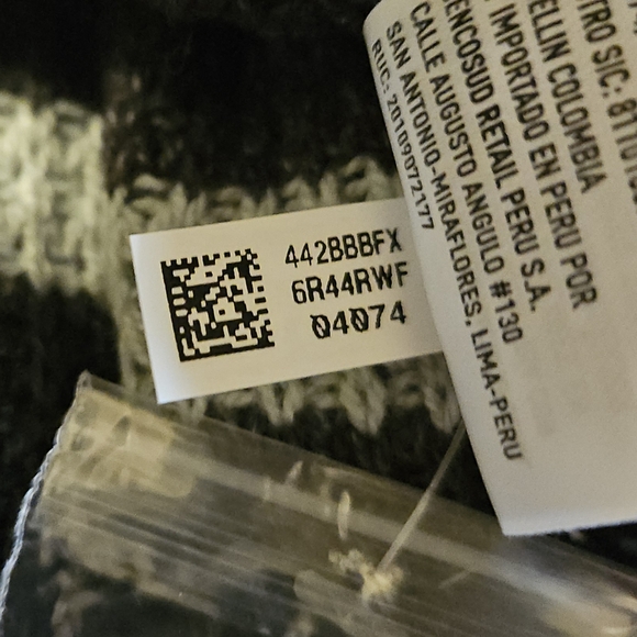 American Eagle striped 4 button henley cotton knit oversized sweater top medium - Picture 12 of 13